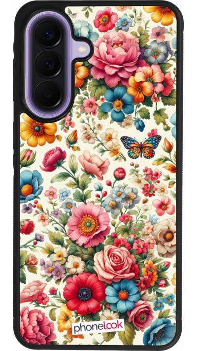 Samsung Galaxy A57 5G Case Hülle - Silikon schwarz Spring 25 fruehling bluetend