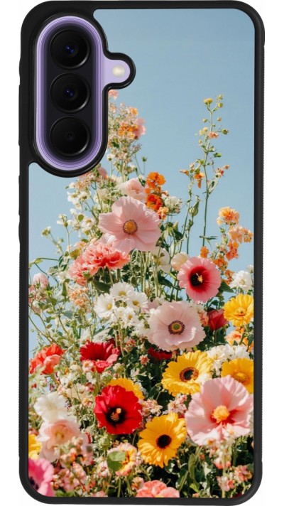 Samsung Galaxy A57 5G Case Hülle - Silikon schwarz Spring flowers Spring 2026