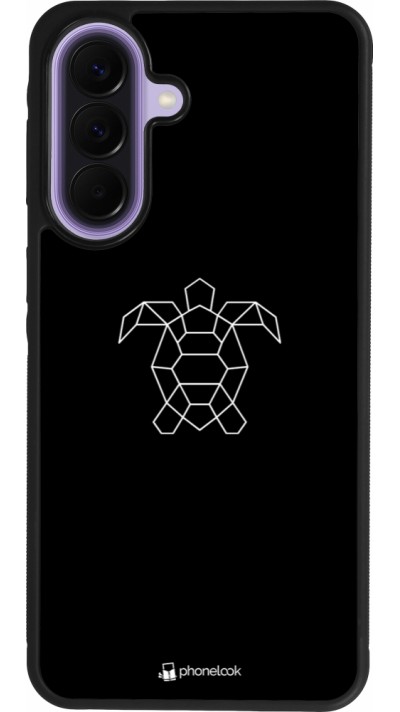 Samsung Galaxy A57 5G Case Hülle - Silikon schwarz Turtles lines on black