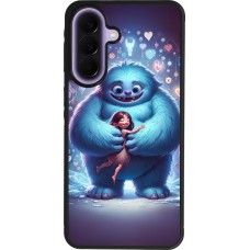 Coque Samsung Galaxy A57 5G - Silicone rigide noir Valentine 2024 Fluffy Love