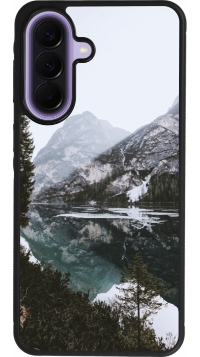 Coque Samsung Galaxy A57 5G - Silicone rigide noir Winter 22 snowy mountain and lake