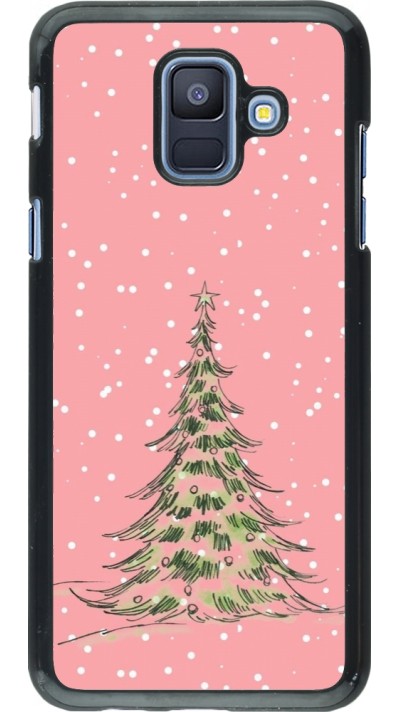 Samsung Galaxy A6 Case Hülle - Christmas 25 Pink Tree