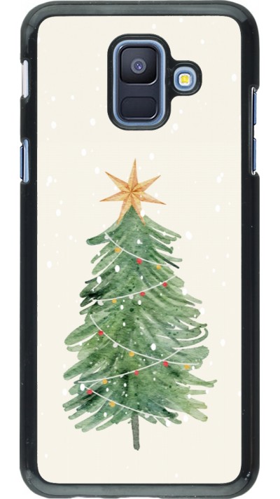 Samsung Galaxy A6 Case Hülle - Christmas 25 Sketch Tree