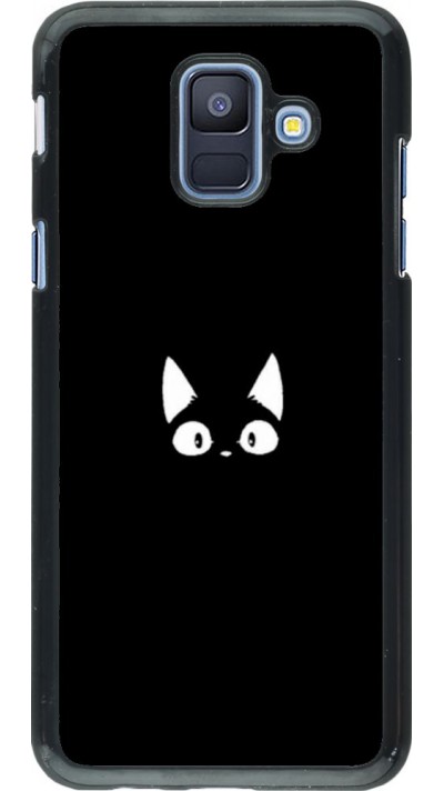 Hülle Samsung Galaxy A6 - Funny cat on black Hülle Samsung Galaxy A6 - Funny cat on black