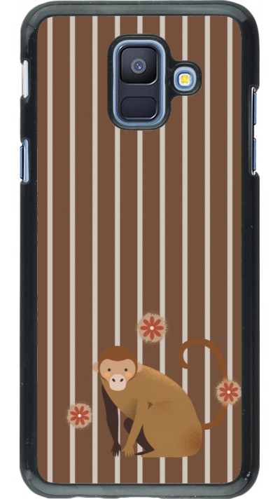 Samsung Galaxy A6 Case Hülle - Monkey with stripes Samsung Galaxy A6 Case Hülle - Monkey with stripes