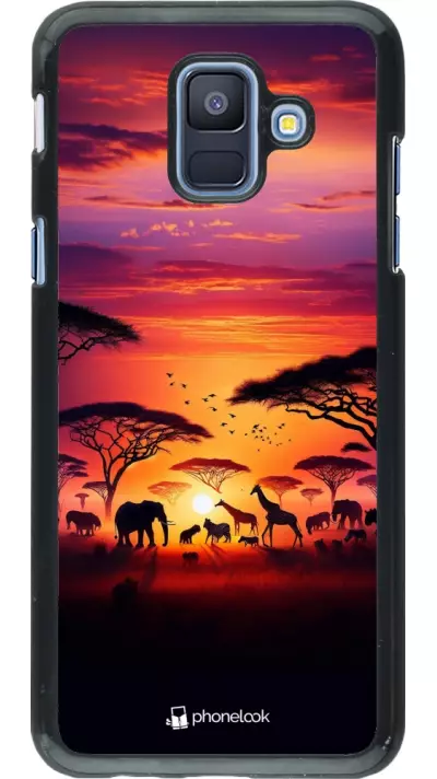 Coque Samsung Galaxy A6 - Safari sunset wildlife