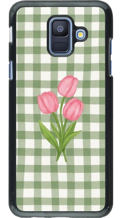 Coque Samsung Galaxy A6 - Green vichy tulips Spring 2026