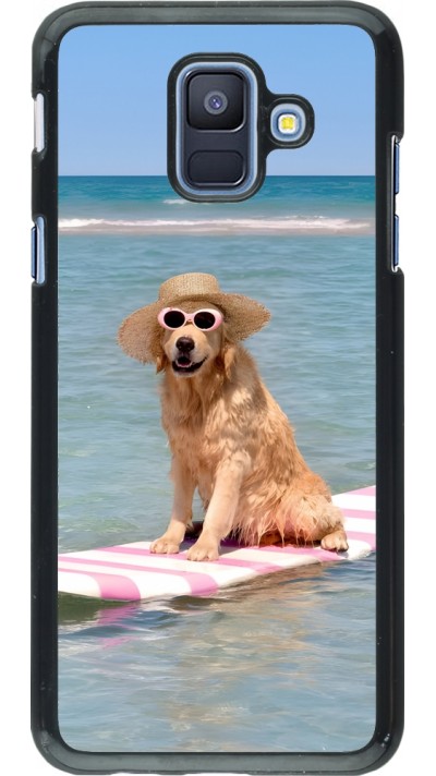 Samsung Galaxy A6 Case Hülle - Summer Dog on Paddle Samsung Galaxy A6 Case Hülle - Summer Dog on Paddle