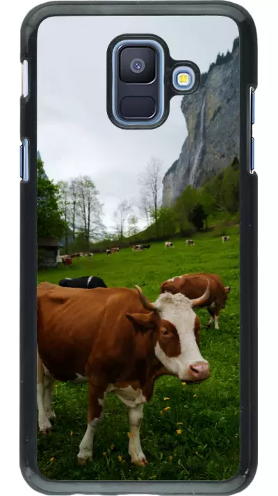 Coque Samsung Galaxy A6 - Fête Nationale Suisse Vaches