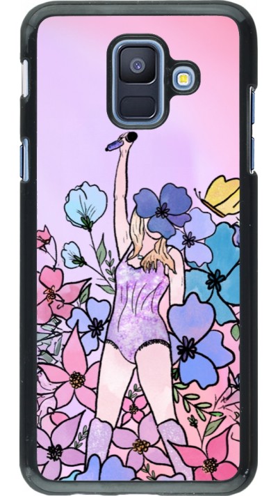 Coque Samsung Galaxy A6 - Taylor Swift Sketch - Pink