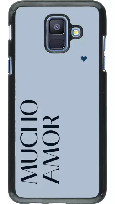Coque Samsung Galaxy A6 - Valentine 2024 mucho amor azul