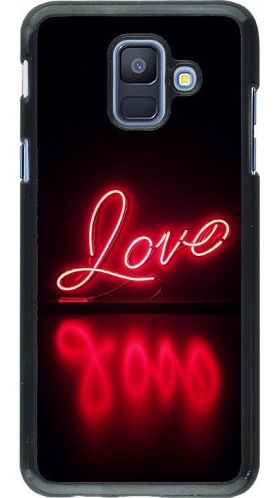 Coque Samsung Galaxy A6 - Valentine 2025 Neon Love
