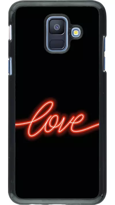 Coque Samsung Galaxy A6 - Valentine 2023 neon love