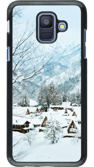 Samsung Galaxy A6 Case Hülle - Winter 25 Winter snowy landscape