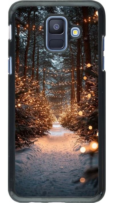 Samsung Galaxy A6 Case Hülle - Winter 25 Winter snowy road
