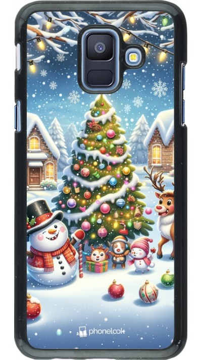 Samsung Galaxy A6 Case Hülle - Weihnachten 2023 Schneemann und Tannenbaum Samsung Galaxy A6 Case Hülle - Weihnachten 2023 Schneemann und Tannenbaum