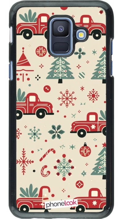 Samsung Galaxy A6 Case Hülle - Weihnachten 2024 Lkw Tanne