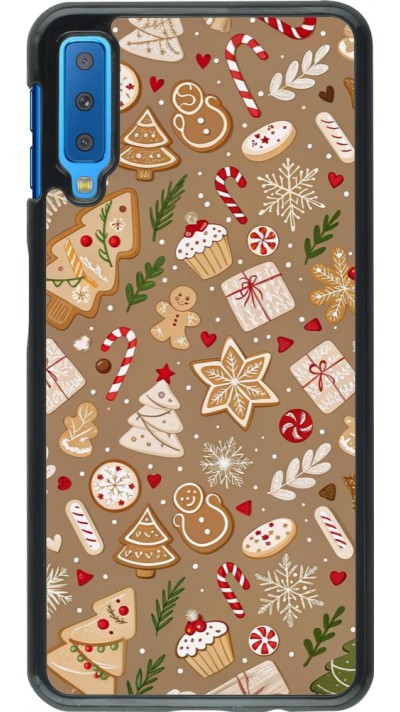 Samsung Galaxy A7 Case Hülle - Christmas 25 Pattern Ginger Cookie