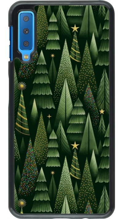 Samsung Galaxy A7 Case Hülle - Christmas 25 Pattern Xmas Tree