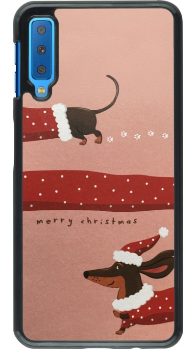 Samsung Galaxy A7 Case Hülle - Christmas 25 Teckel Merry Xmas