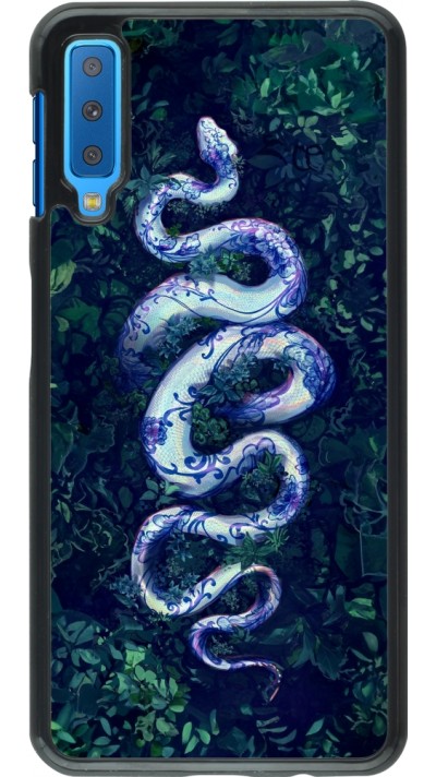 Samsung Galaxy A7 Case Hülle - Snake Blue Anaconda