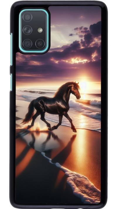 Coque Samsung Galaxy A71 - Cheval majestueux plage