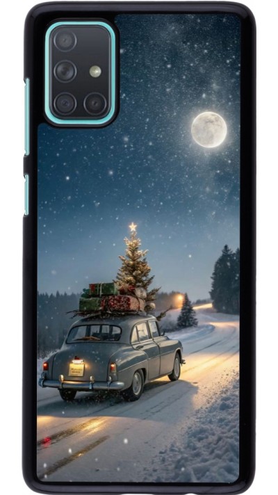 Samsung Galaxy A71 Case Hülle - Christmas 25 Car with Tree Xmas