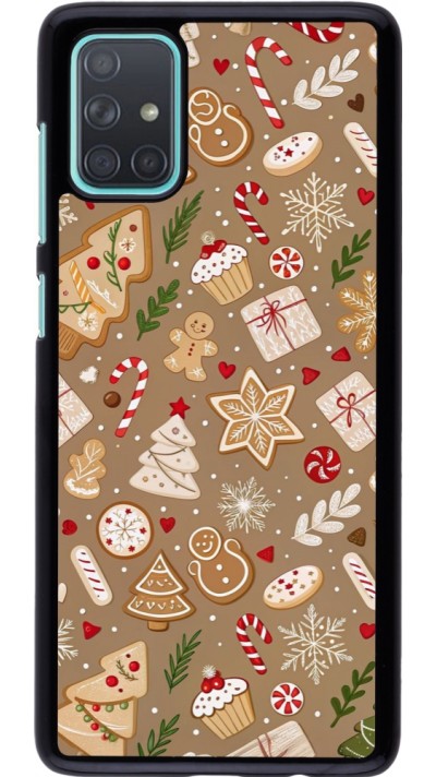 Samsung Galaxy A71 Case Hülle - Christmas 25 Pattern Ginger Cookie