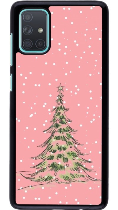 Samsung Galaxy A71 Case Hülle - Christmas 25 Pink Tree