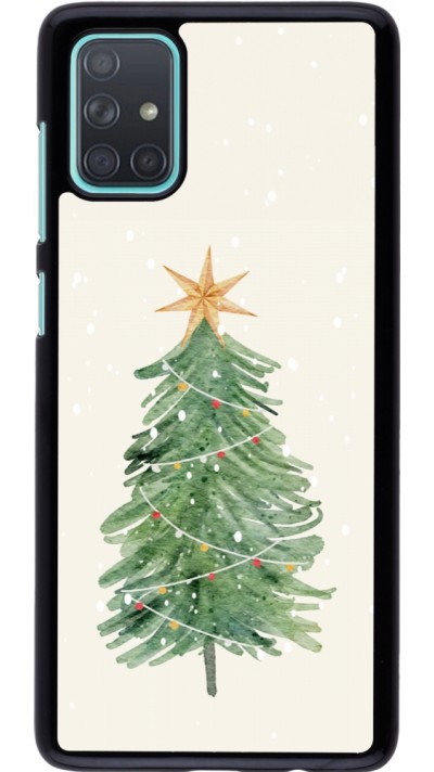 Samsung Galaxy A71 Case Hülle - Christmas 25 Sketch Tree