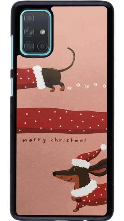 Samsung Galaxy A71 Case Hülle - Christmas 25 Teckel Merry Xmas