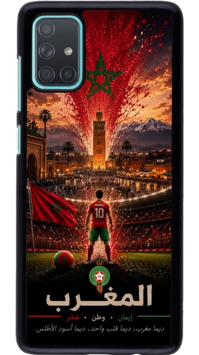 Coque Samsung Galaxy A71 - Football Maroc splash 2026