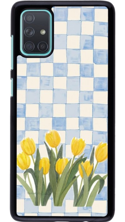 Samsung Galaxy A71 Case Hülle - Blue vichy tulips Spring 2026