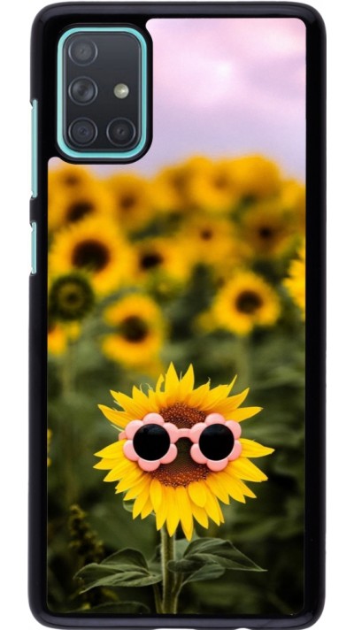 Samsung Galaxy A71 Case Hülle - Sunflower with glasses Spring 2026