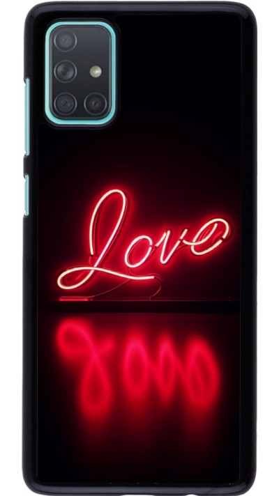 Coque Samsung Galaxy A71 - Valentine 2025 Neon Love