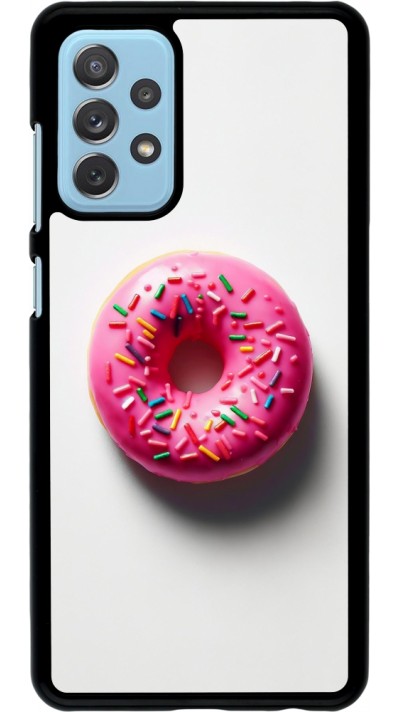 Coque Samsung Galaxy A72 - Weißer Hintergrund, pinker Donut