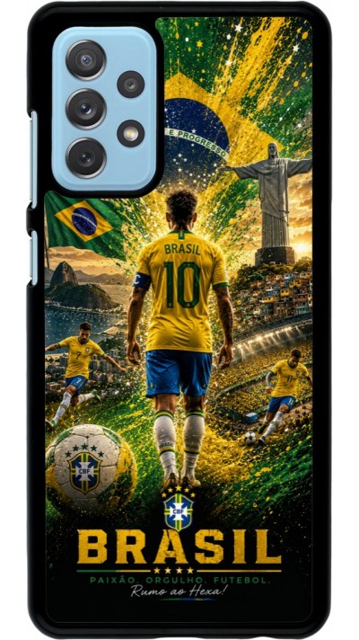 Samsung Galaxy A72 Case Hülle - Fussball Brasilien splash 2026