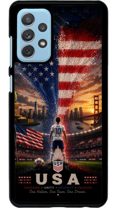 Samsung Galaxy A72 Case Hülle - Fussball Vereinigten Staaten splash 2026