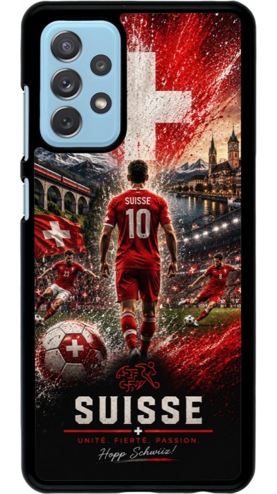 Samsung Galaxy A72 Case Hülle - Fussball Suisse splash 2026