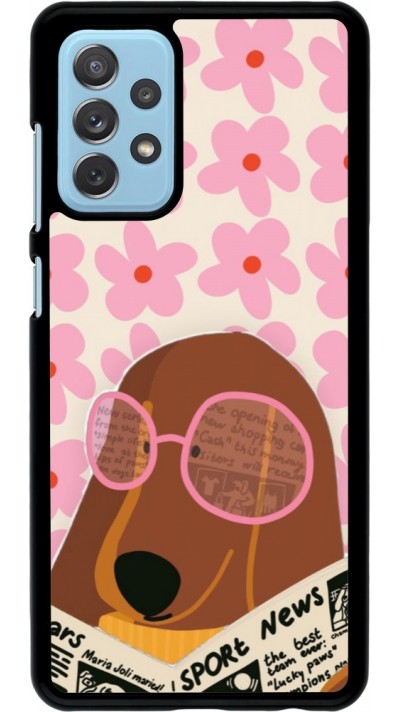 Samsung Galaxy A72 Case Hülle - Dog with newspaper Spring 2026