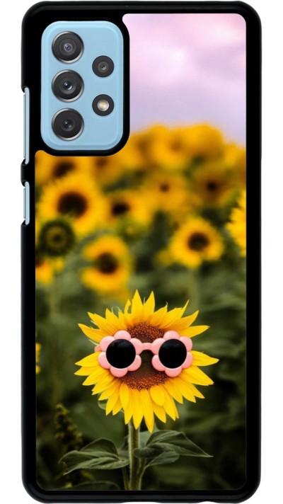 Samsung Galaxy A72 Case Hülle - Sunflower with glasses Spring 2026