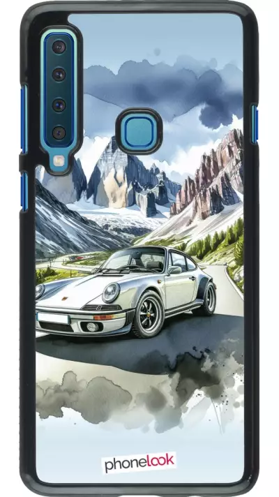 Coque Samsung Galaxy A9 - Porsche 911 Mountain Watercolor