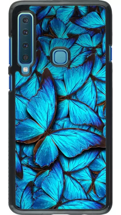 Coque Samsung Galaxy A9 - Papillon - Bleu