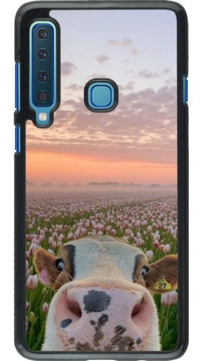 Samsung Galaxy A9 Case Hülle - Cow with tulips Spring 2026