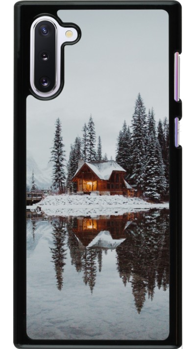 Samsung Galaxy Note 10 Case Hülle - Winter 25 Winter house forest afternoon