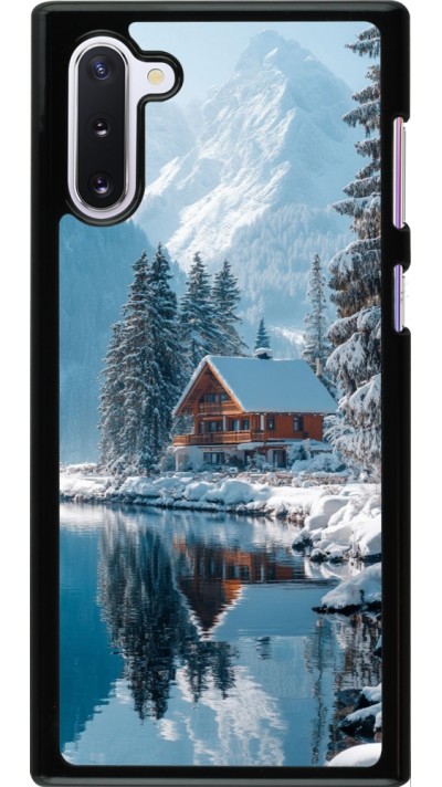 Samsung Galaxy Note 10 Case Hülle - Winter 25 Winter house forest day