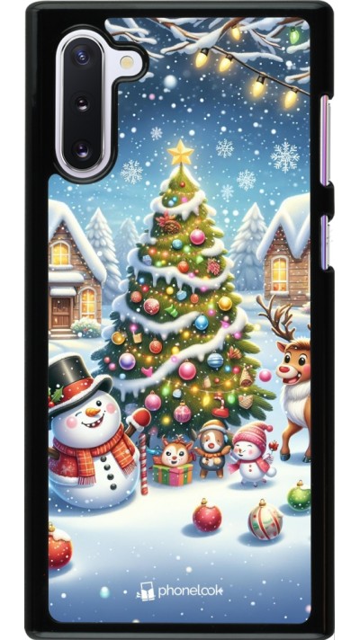 Samsung Galaxy Note 10 Case Hülle - Weihnachten 2023 Schneemann und Tannenbaum Samsung Galaxy Note 10 Case Hülle - Weihnachten 2023 Schneemann und Tannenbaum