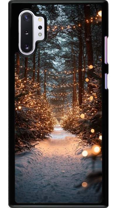 Samsung Galaxy Note 10+ Case Hülle - Winter 25 Winter snowy road