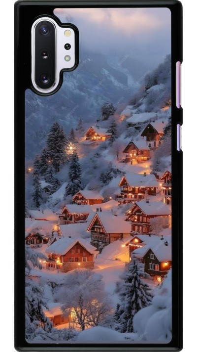 Samsung Galaxy Note 10+ Case Hülle - Winter 25 Winter snowy village