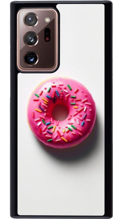 Samsung Galaxy Note 20 Ultra Case Hülle - Weisser Hintergrund, pinker Donut